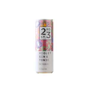 23rd Street Violet Gin and Tonic 300ml Can 4 Pack