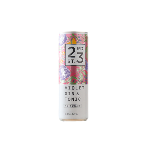 23rd Street Violet Gin and Tonic 300ml Can 4 Pack