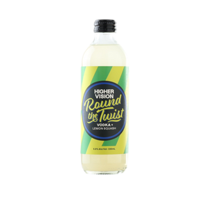 Higher Vision x Halls Round the Twist Vodka Lemon Squash 330ml Bottle 4 Pack