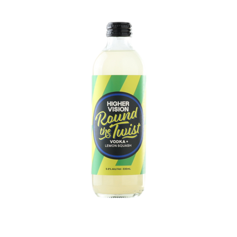 Higher Vision x Halls Round the Twist Vodka Lemon Squash 330ml Bottle 4 Pack