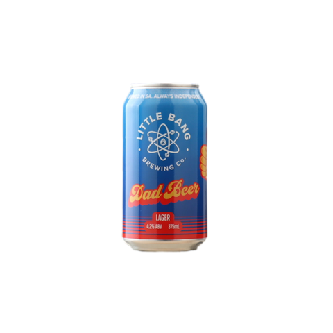 Little Bang Dad Beer Lager 375ml Can 4 Pack