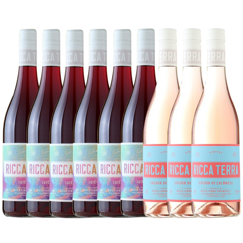 Ricca Terra Juicy June Grenache Negroamaro 2024 6 Pack + 3 Free Rosé