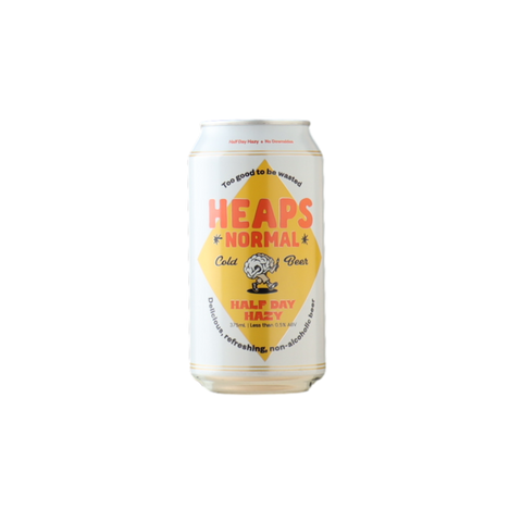 Heaps Normal Half Day Hazy 375ml Can 4 Pack