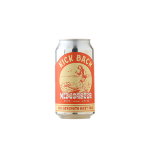 Kick Back Brewing Mid Coaster Mid Strength Hazy Pale Ale 375ml Can 4 Pack